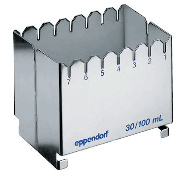 德國艾本德（Eppendorf）ReservoirRack,用于存放10mL、30mL和100mL試劑槽。最多可以放置7個(gè)試劑槽模塊或試劑槽